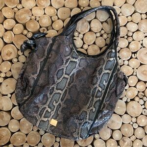 Kooba Carmine Snake print Hobo Bag.